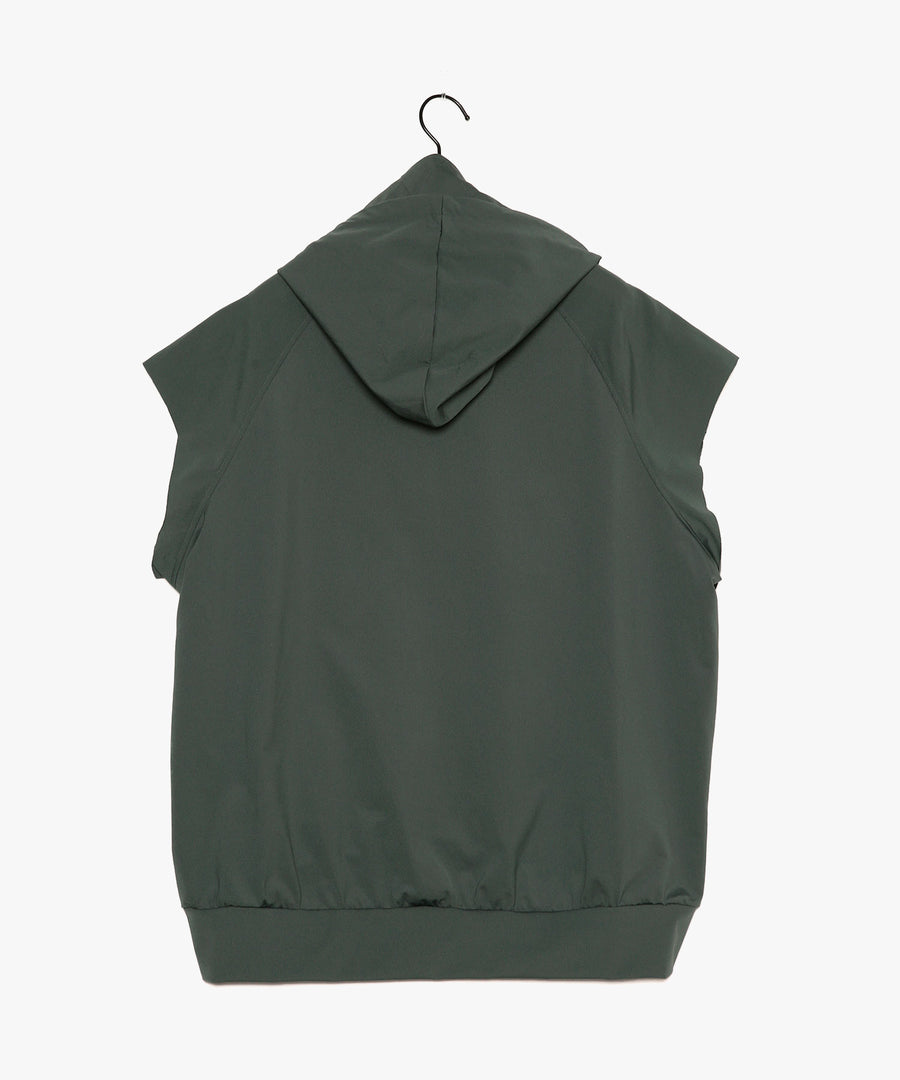 NV24SS-03 TEXBRID No Sleeve Embroiled Hoodie
