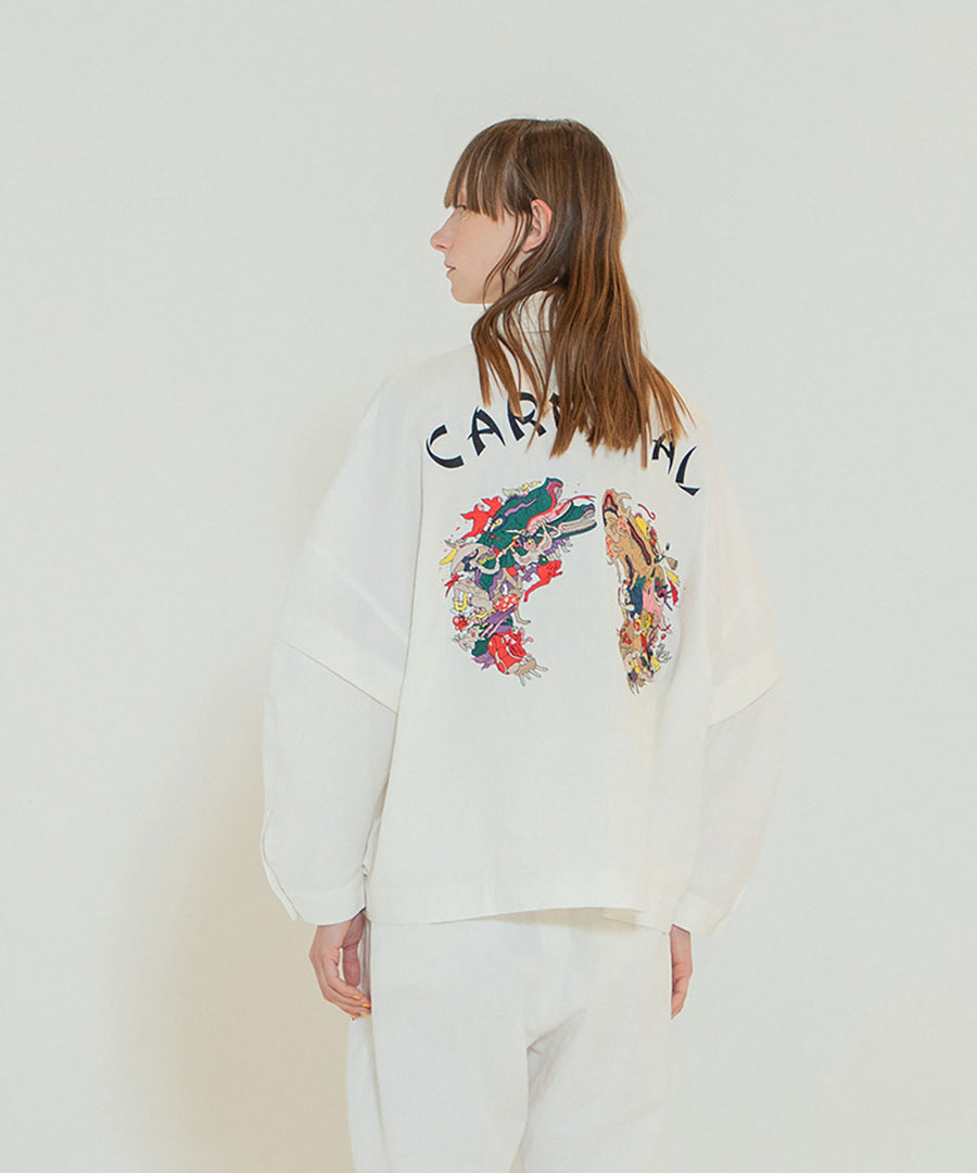 SF24SS-10 Linen UTAGE Embroi Blouson