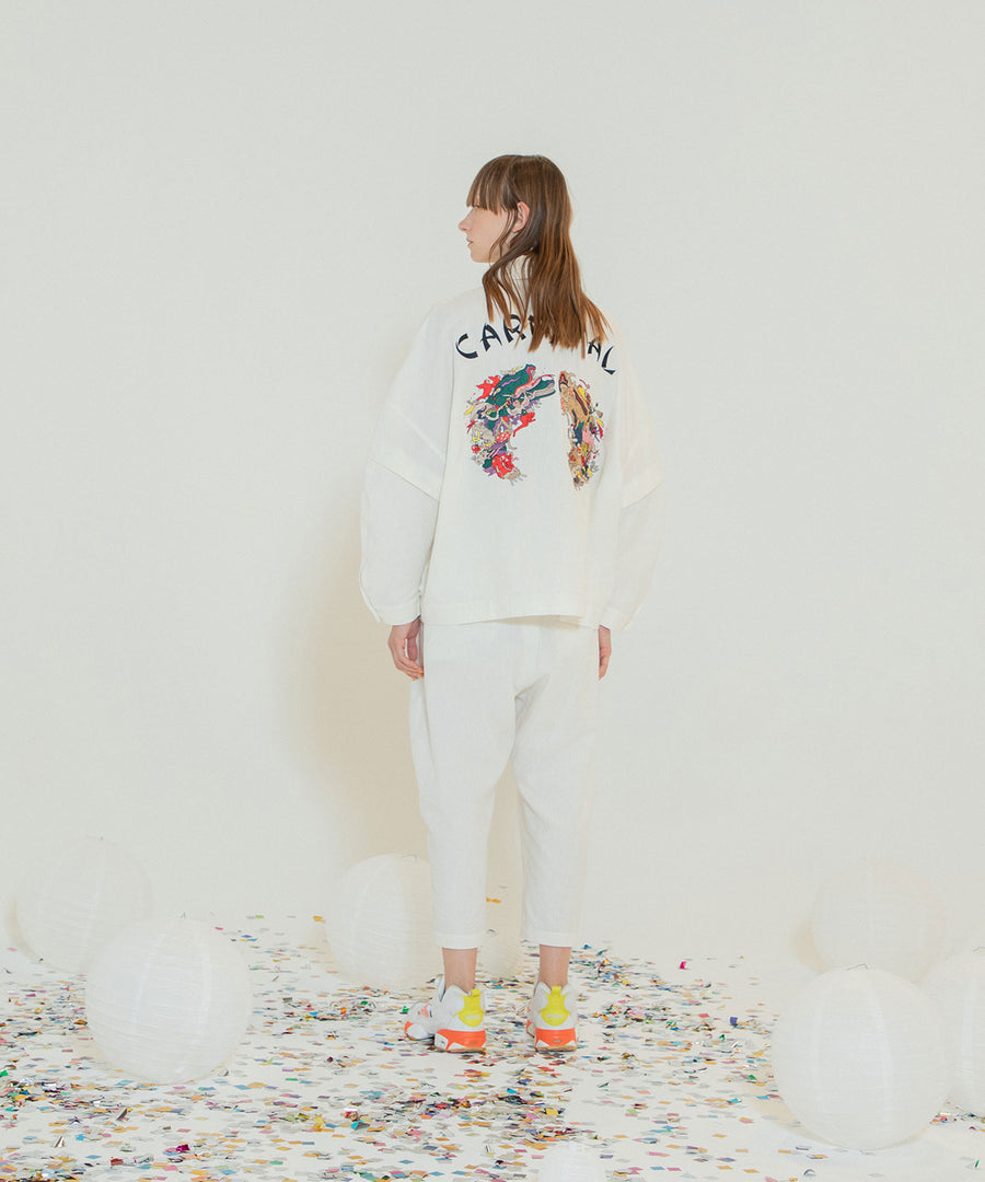 SF24SS-10 Linen UTAGE Embroi Blouson
