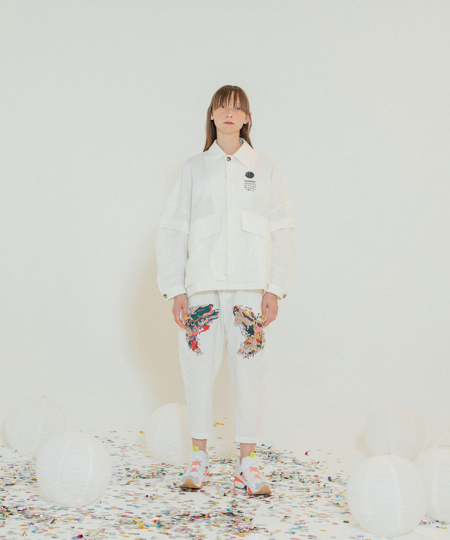 SF24SS-10 Linen UTAGE Embroi Blouson