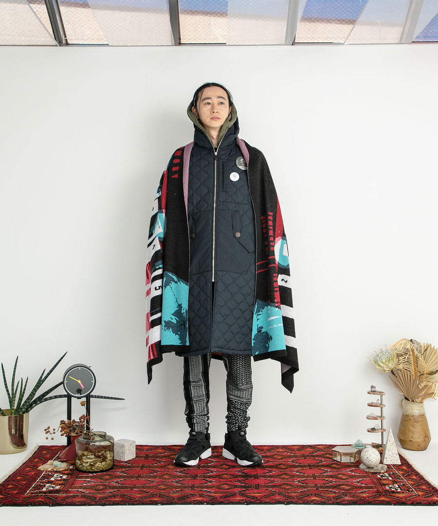 SF24AW-13 Double Exposure Knit Stole