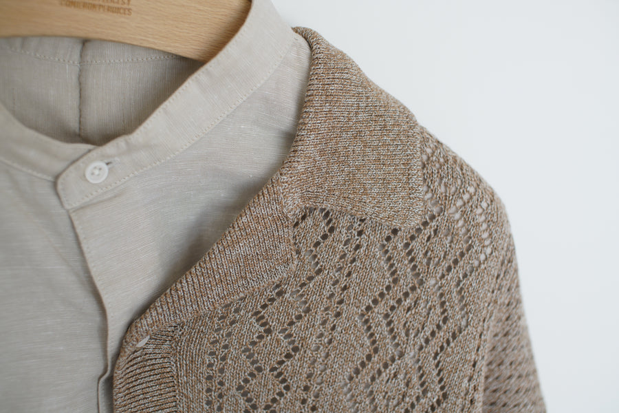 Knit Layer Shirt / BEIGE