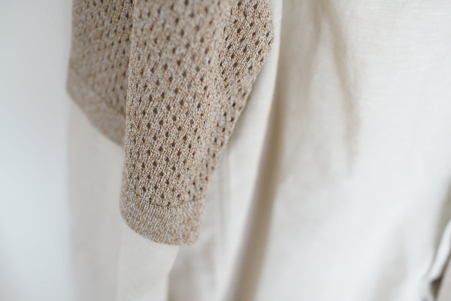 Knit Layer Shirt / BEIGE