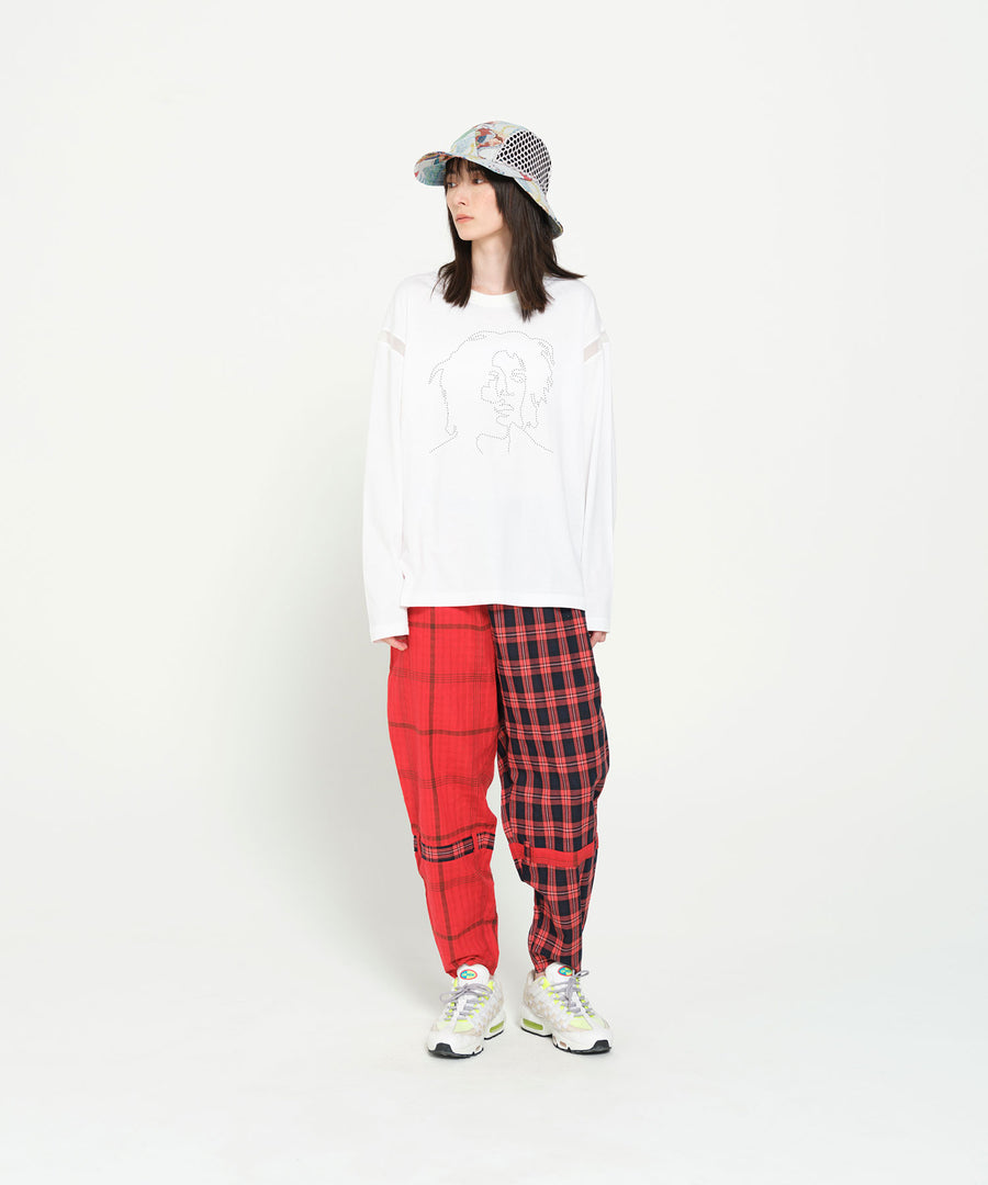 SF26SS-16 MIX CHECK BONTAGE PANTS