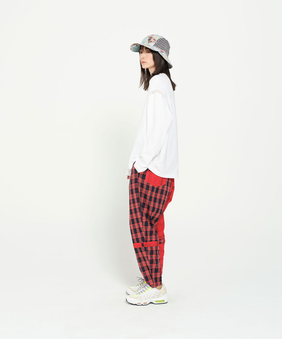 SF26SS-16 MIX CHECK BONTAGE PANTS