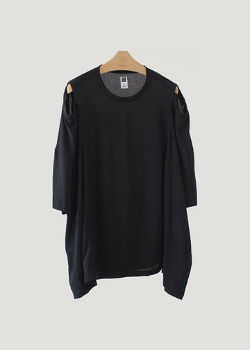 Panel Wide Tee / BLACK
