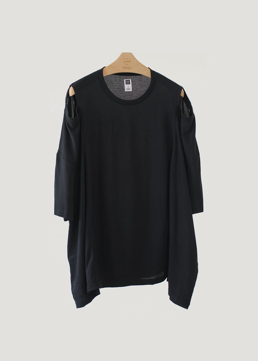 Panel Wide Tee / BLACK