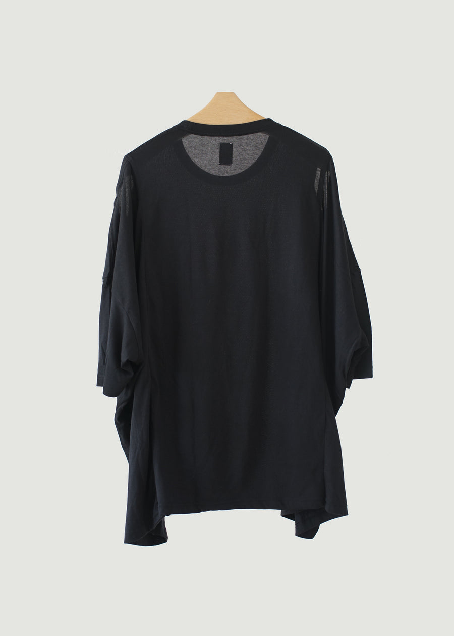 Panel Wide Tee / BLACK