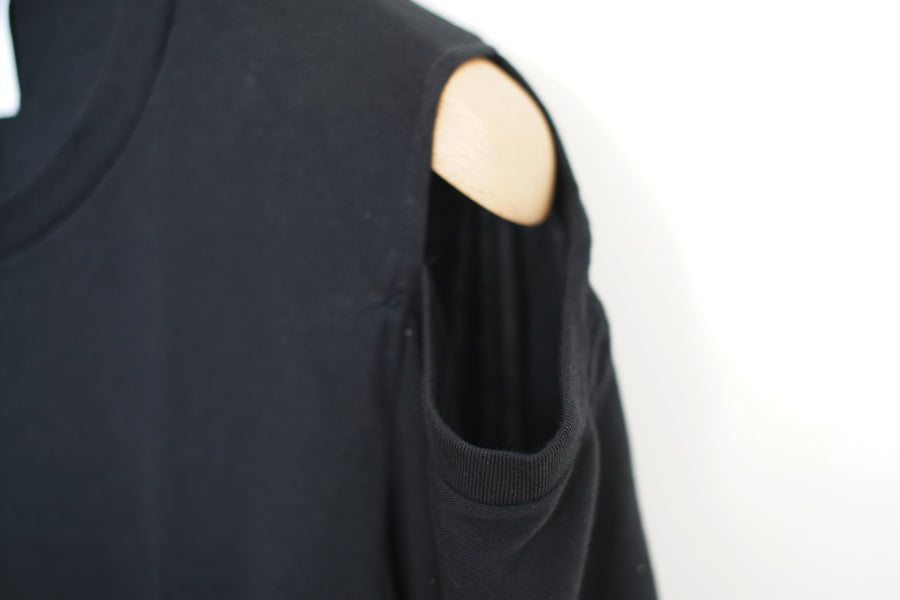 Panel Wide Tee / BLACK