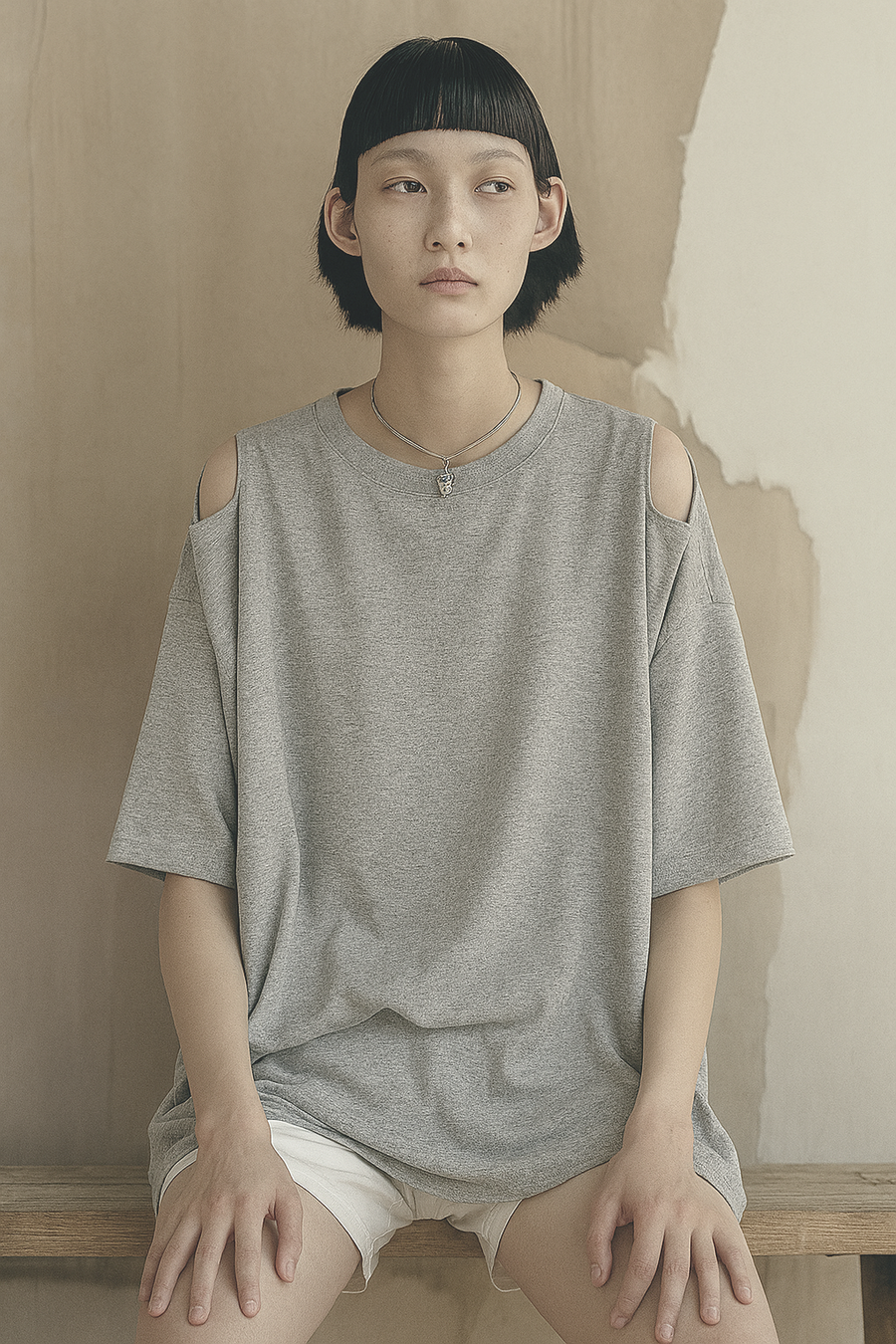 Panel Wide Tee / GREY
