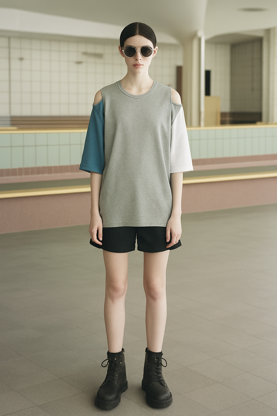 Panel Wide Tee / GREY MULCH