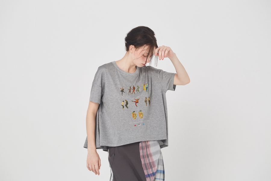 BSD26SS-25A OMNIDANCE Flare T-Shirt GR