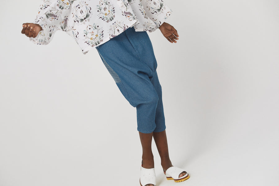 BSD26SS-14 Mix Tex Relax Jeans BL