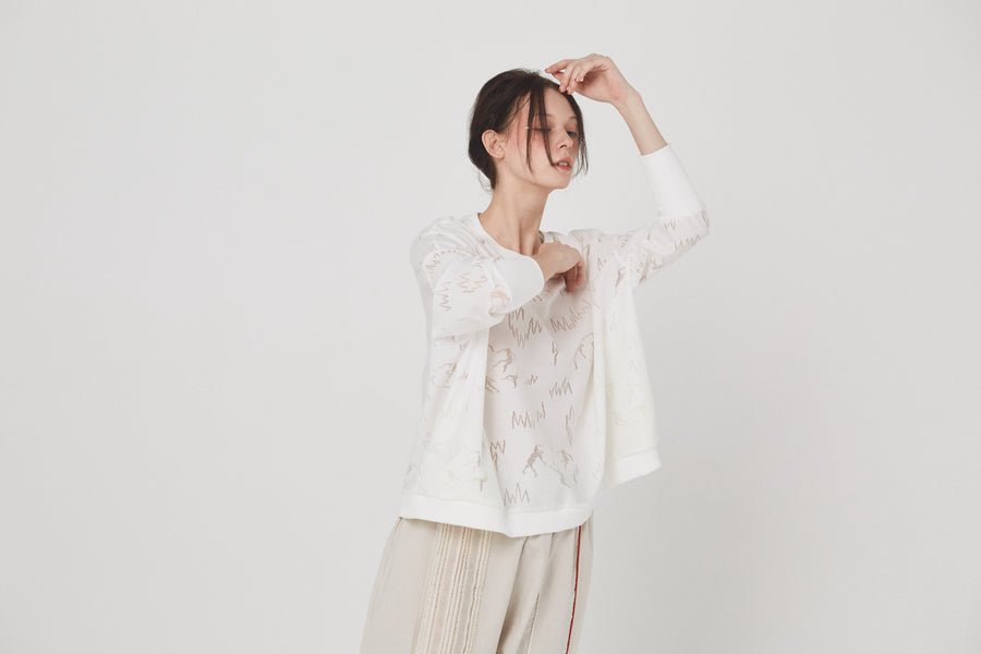 BSD26SS-11 Dancing Lace Pullover WHITE