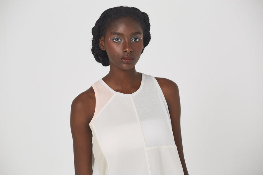 BSD26SS-23 Colored Tank Dress L GREY