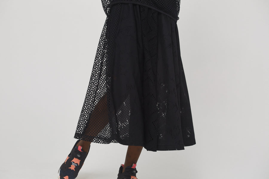 BSD26SS-12 Dancing Lace Culottes BLACK
