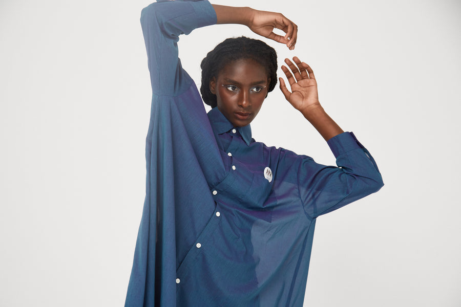 BSD26SS-07 Mirage Maxi Shirt BL