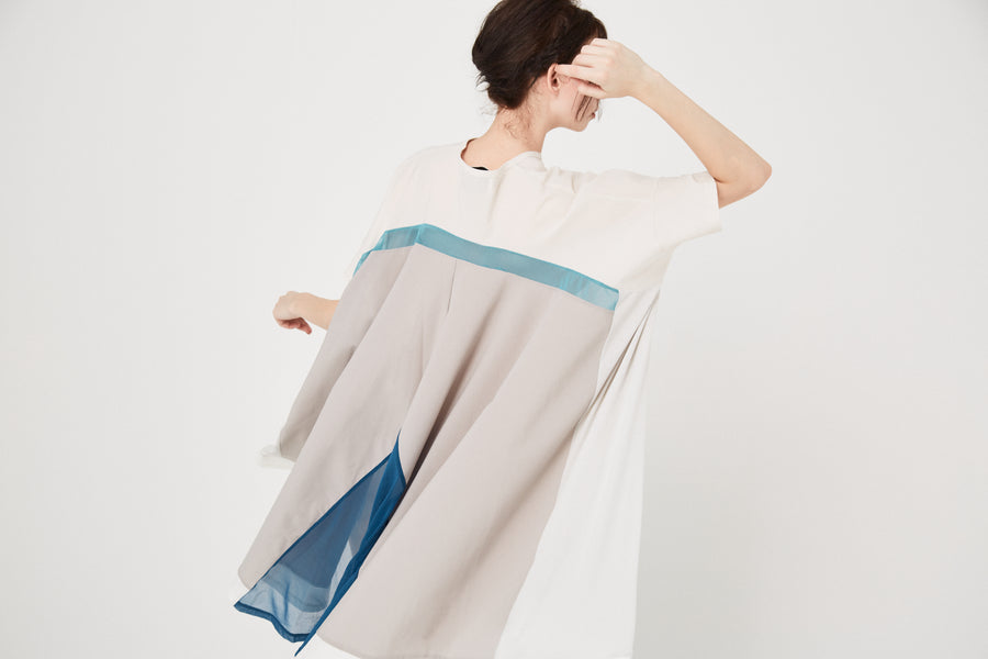 BSD26SS-22 Draped Maxi Tee Dress L GREY
