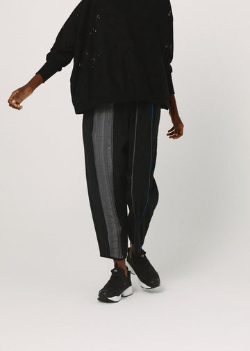 BSD26SS-06 Mixed Frill Pants BLACK