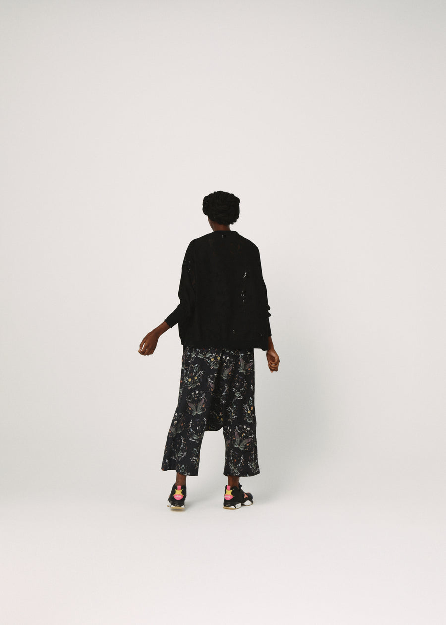 BSD26SS-11 Dancing Lace Pullover BLACK