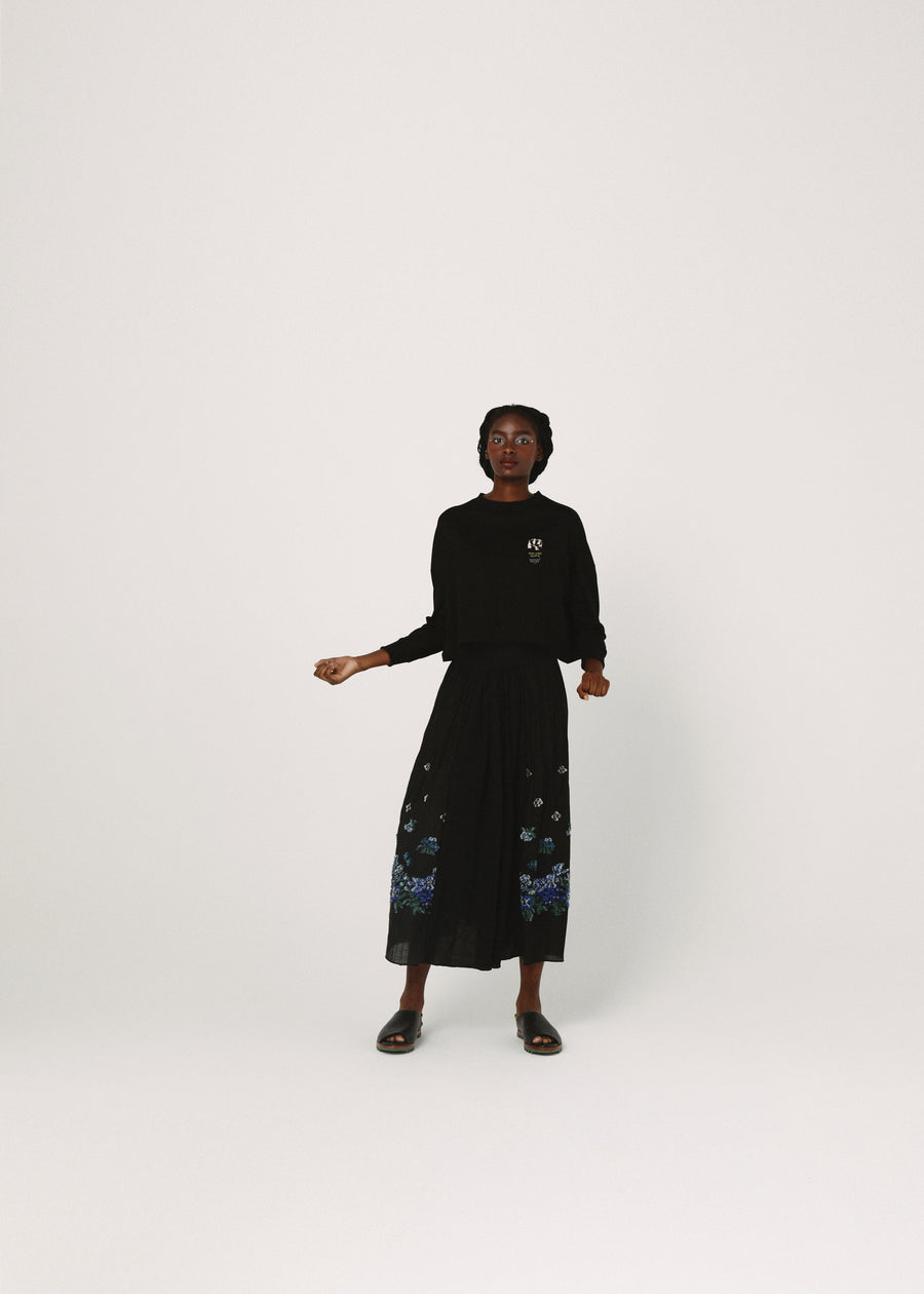 BSD26SS-24A OMNIDANCE Wide L/S Tee BLACK