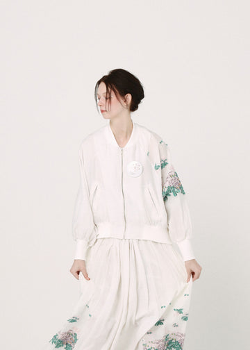 BSD26SS-01 Mosaic Garden Blouson WHITE