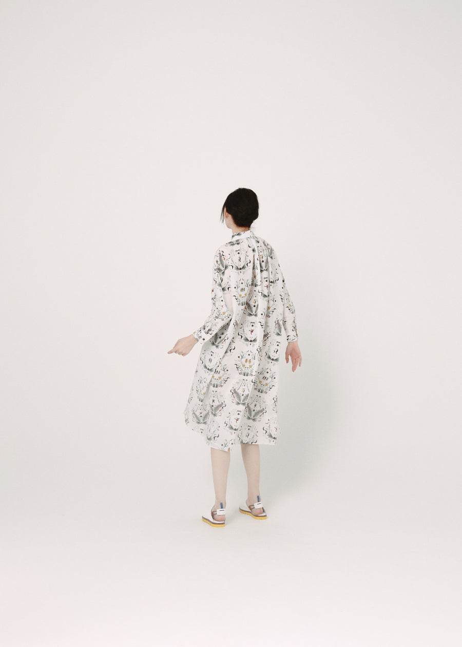 BSD26SS-15 Dance In The Garden Maxi Shirt NATURAL