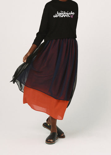 BSD26SS-09 Mirage Layer Skirt BLACK