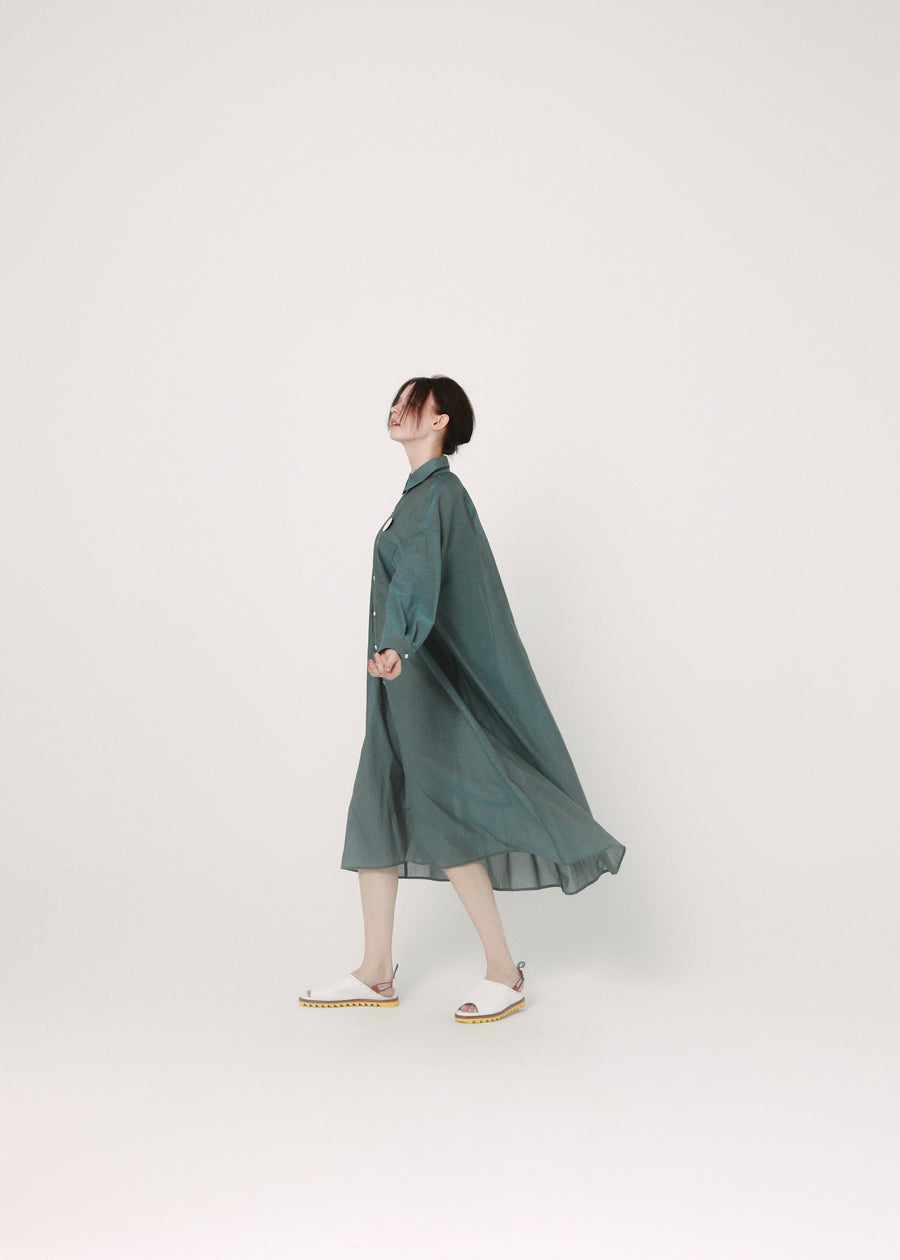 BSD26SS-07 Mirage Maxi Shirt GRN