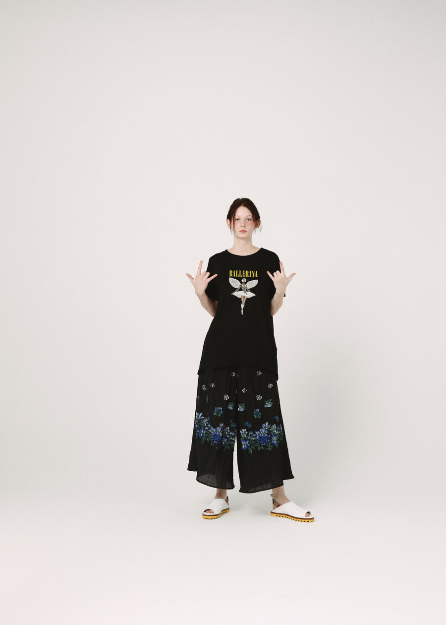 BSD26SS-25C NEO BALLERINA Flare T-Shirt BK