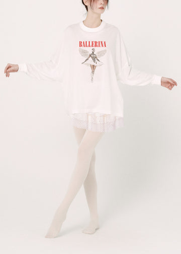 BSD26SS-26 Frill Collar and Wrap Tutu Skirt WHITE