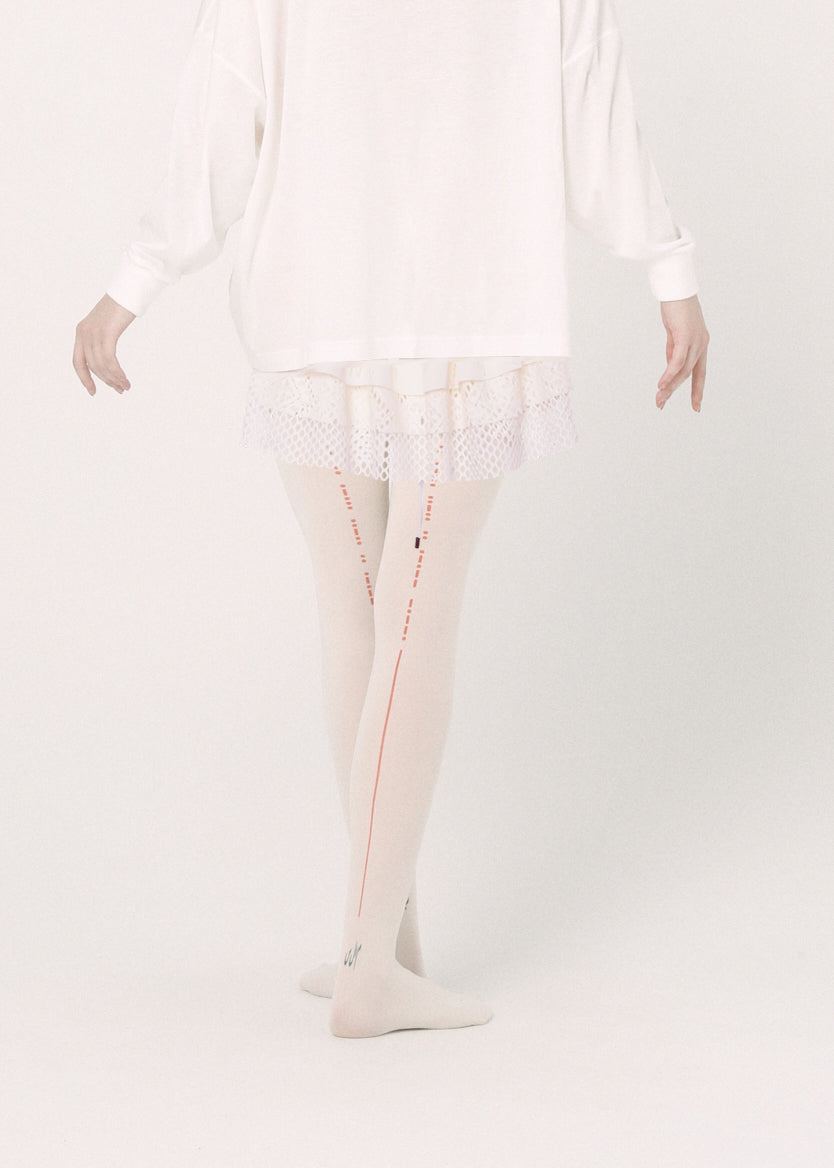 BSD26SS-28 Spiritual Dance Tights WHITE