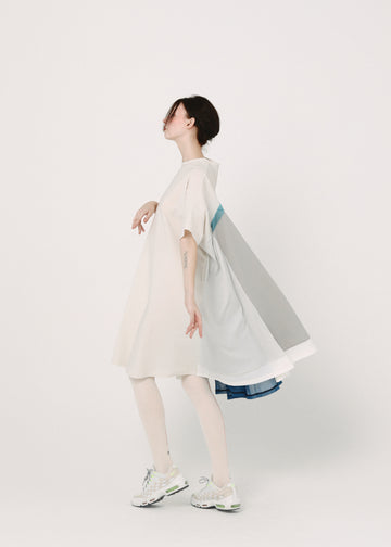 BSD26SS-22 Draped Maxi Tee Dress L GREY