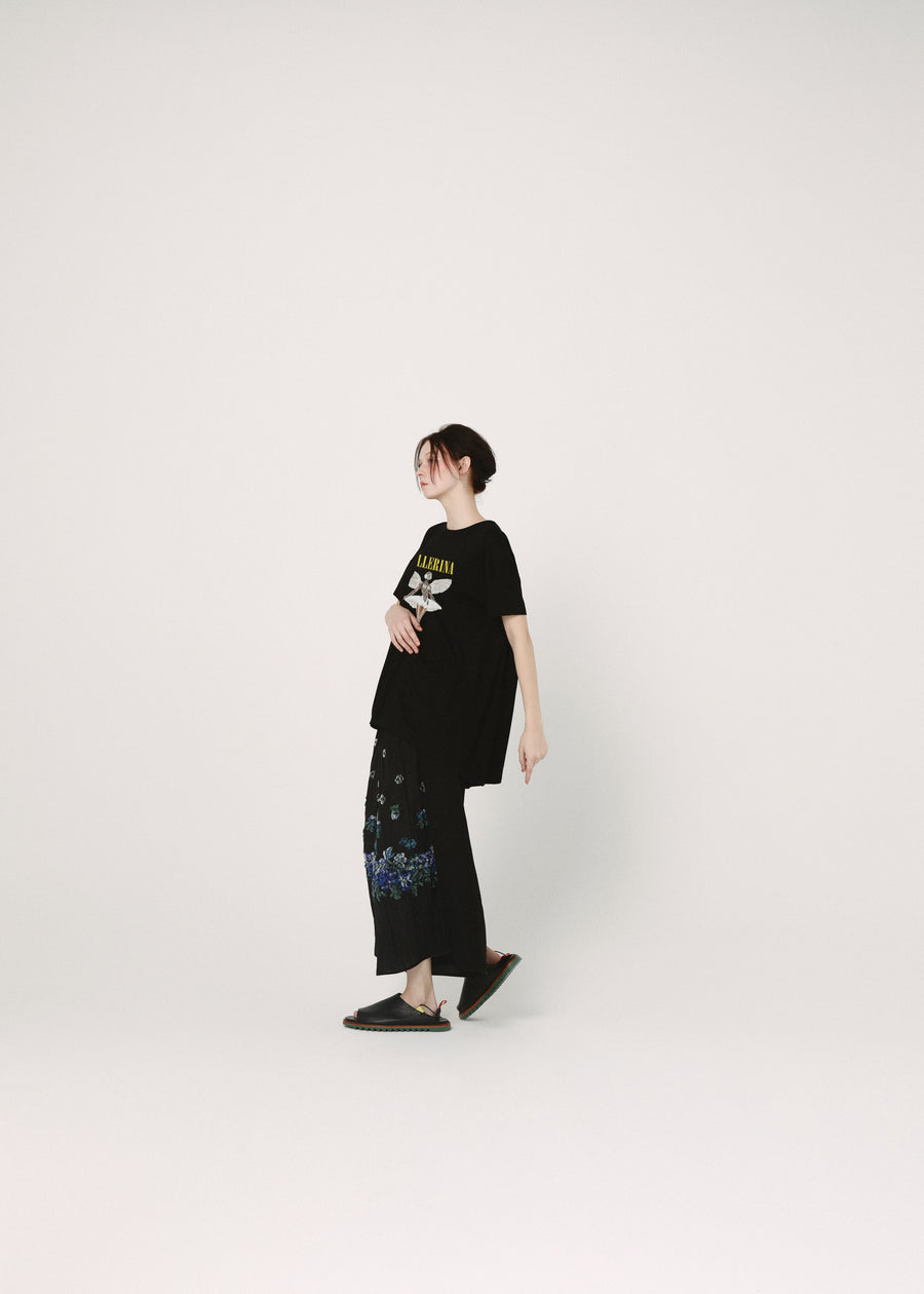 BSD26SS-25C NEO BALLERINA Flare T-Shirt BK