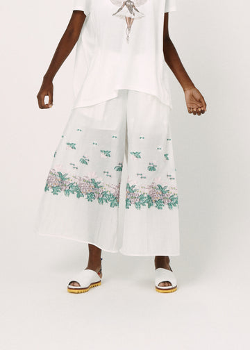 BSD26SS-02 Mosaic Garden Pants WHITE