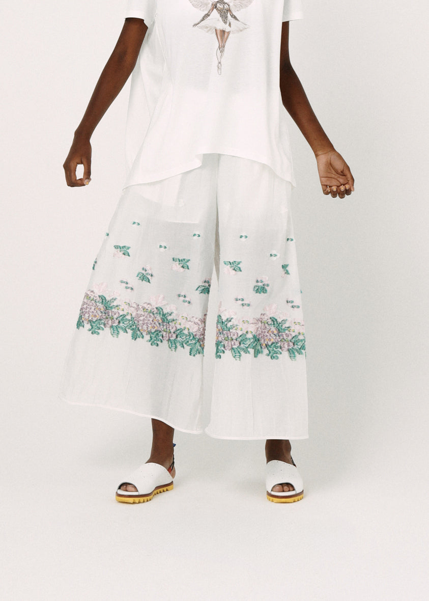 BSD26SS-02 Mosaic Garden Pants WHITE