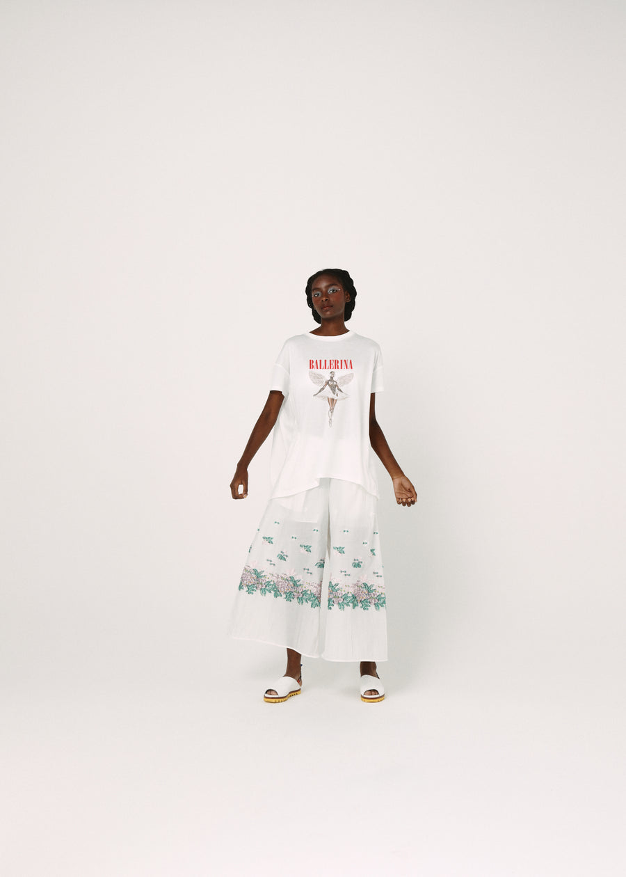 BSD26SS-02 Mosaic Garden Pants WHITE
