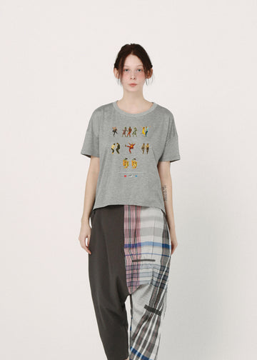 BSD26SS-25A OMNIDANCE Flare T-Shirt GR