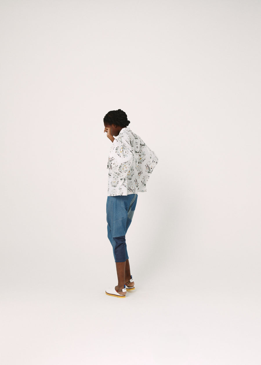 BSD26SS-14 Mix Tex Relax Jeans BL
