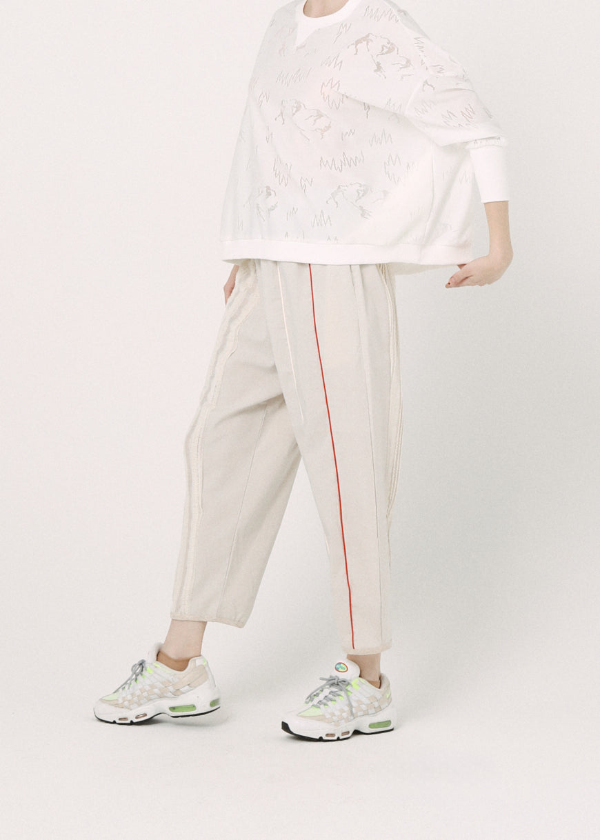BSD26SS-06 Mixed Frill Pants NATURAL