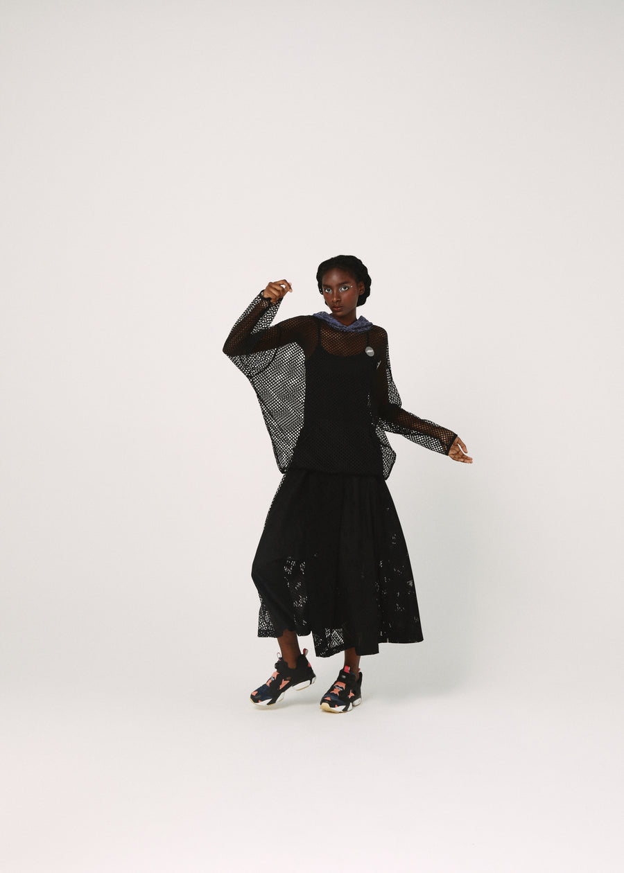 BSD26SS-12 Dancing Lace Culottes BLACK