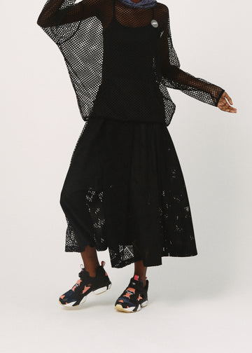 BSD26SS-12 Dancing Lace Culottes BLACK