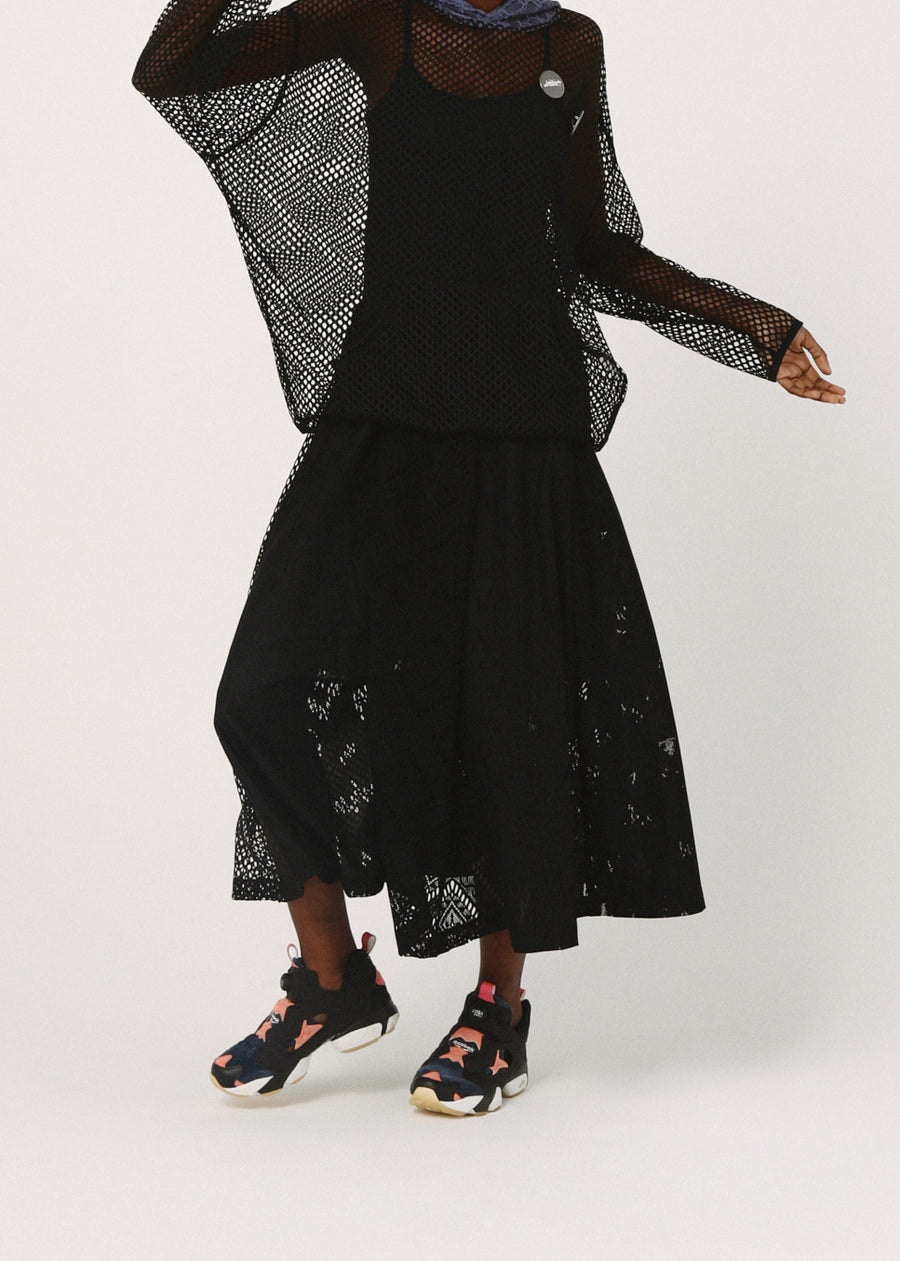 BSD26SS-12 Dancing Lace Culottes BLACK