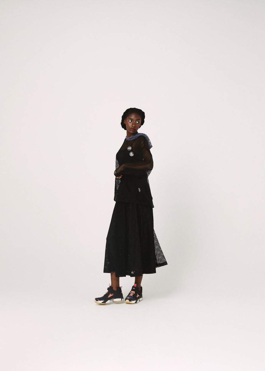 BSD26SS-12 Dancing Lace Culottes BLACK
