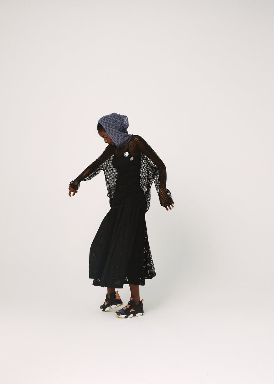 BSD26SS-20 Ultra Mesh Hoodie BLACK