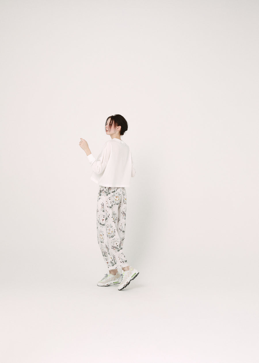 BSD26SS-19 Dance In The Garden Wide Pants NATURAL