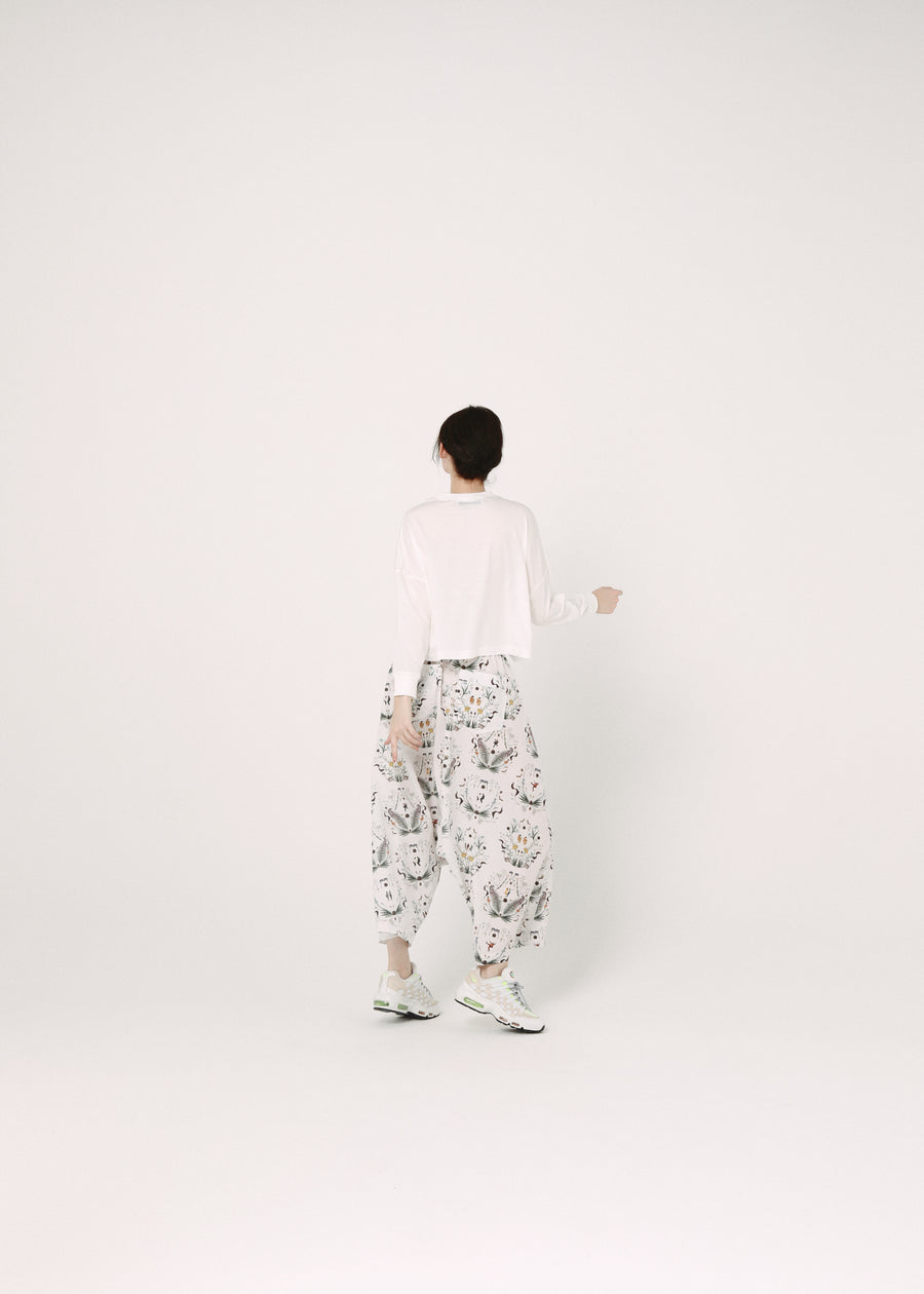 BSD26SS-19 Dance In The Garden Wide Pants NATURAL