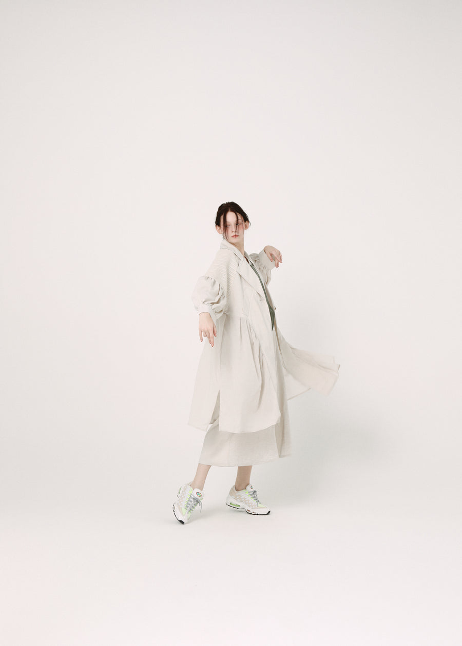 BSD26SS-04 Mixed Tutu Coat NATURAL