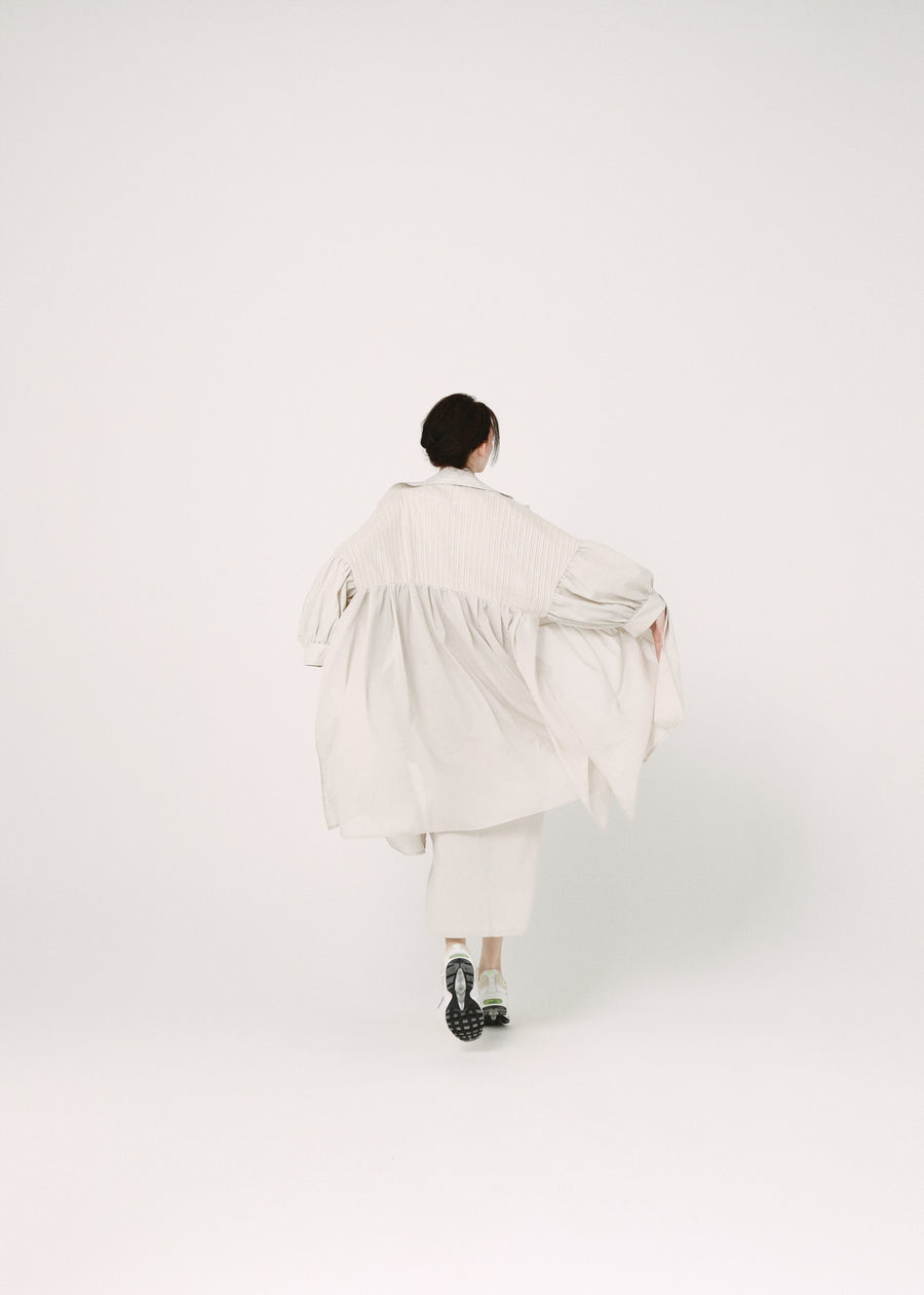 BSD26SS-04 Mixed Tutu Coat NATURAL