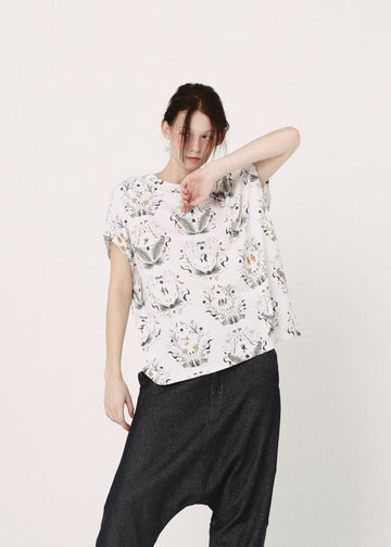 BSD26SS-18 Dance In The Garden Tee NATURAL